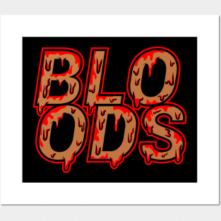 Bloods fonttype Posters and Art